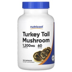 Гриб трутовик Nutricost (Turkey Tail Mushroom) 120 капсул