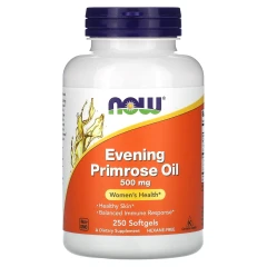 Олія примули вечірньої NOW Foods (Evening Primrose Oil) 500 мг 250 капсул
