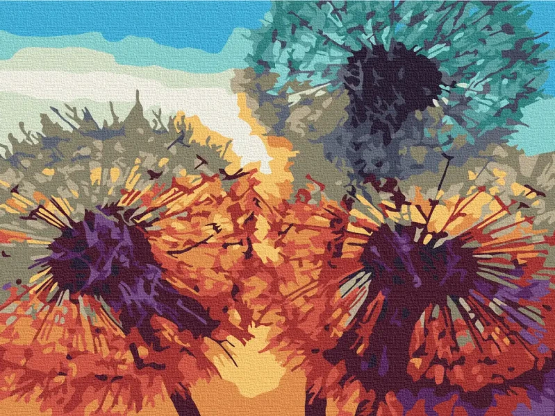 Картина за номерами Кульбабки на заході сонця  Brushme 30x40