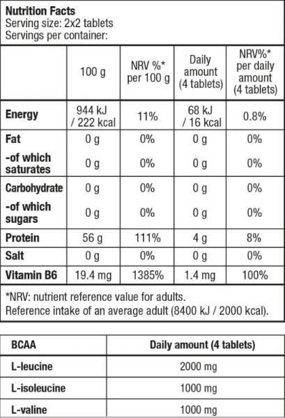 Амінокислоти розгалужені BCAA 340 таблеток BioTech USA (BCAA+B6)