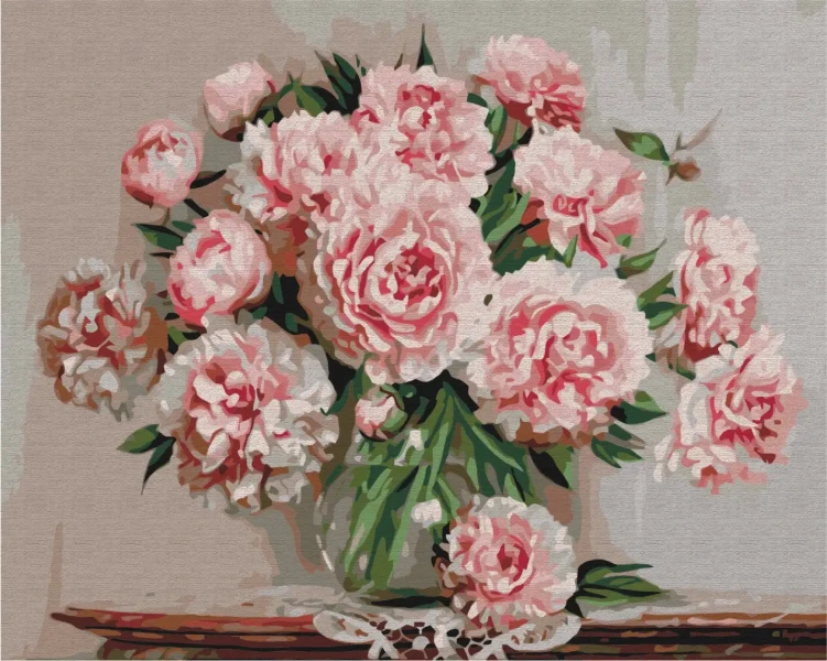 Картина за номерами Садові піони  Brushme 40x50