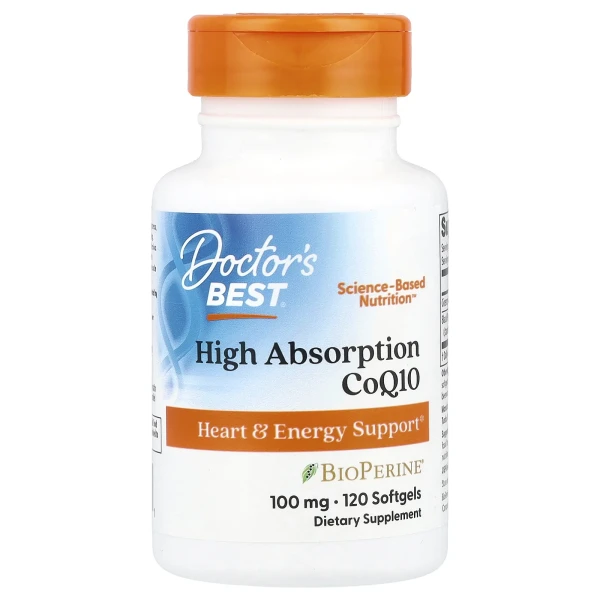 Doctor's Best, коензим Q10 з високим ступенем засвоєння, 100 мг, 120 капсул