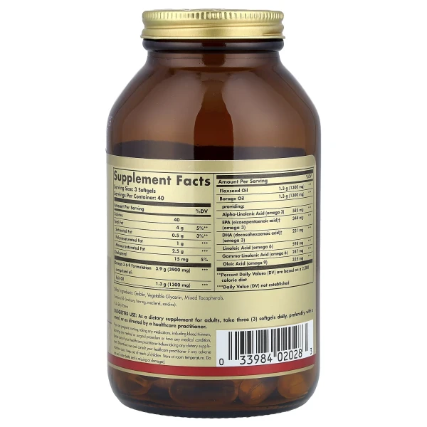 Омега-3-6-9 Solgar (EFA Omega 3-6-9) 120 капсул