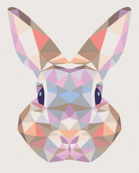 Картина за номерами Кролик в мозаїці  Brushme 48x60