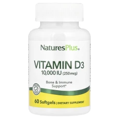 Вітамін D3 Nature's Plus (Vitamin D3) 10000 МО 60 капсул