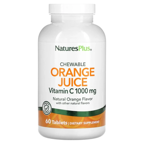 Вітамін С Nature's Plus (Orange juice vitamin C) 1000 мг 60 жувальних таблеток