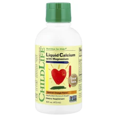 Рідкий кальцій із магнієм ChildLife Essentials (Liquid Calcium with magnesium) 474 мл із смаком натурального апельсину