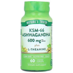 Ашваганда плюс L-Теанін Nature's Truth (KSM-66 Ashwagandha Plus L-Theanine) 600 мг 60 каплет