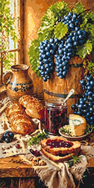 Картина по номерам Виноградная симфония © 40 х 80 Оригами