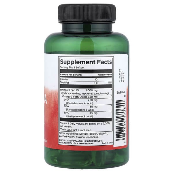 Рыбий жир 1000 мг Swanson (Fish Oil) 60 жидких капсул