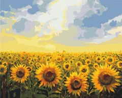 Преміум картина за номерами Поле соняшників Brushme 40x50