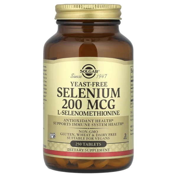 Селен без дріжджів Solgar (Selenium) 200 мкг 250 таблеток