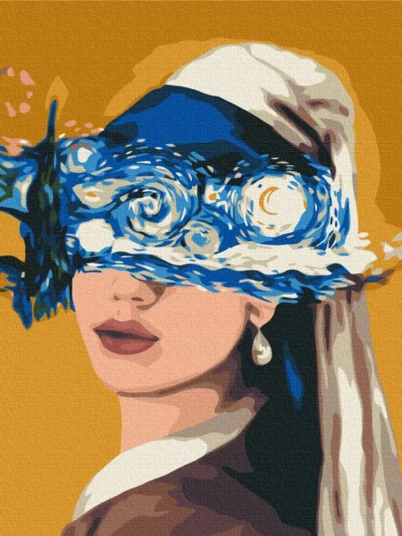 Преміум картина за номерами Погляд в зоряну ніч © Viktoriya Kovalenko Brushme 40x50
