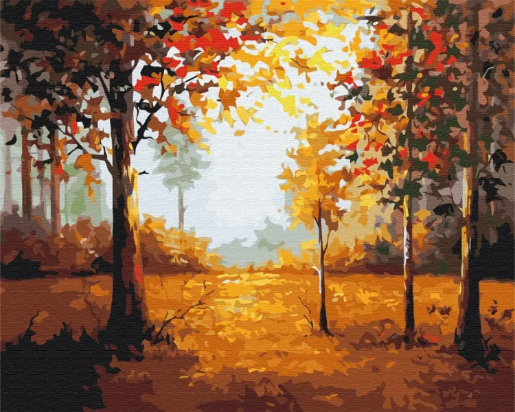 Преміум картина за номерами Куточок осені Brushme 40x50