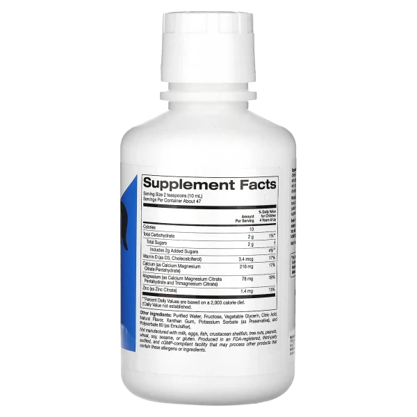 Рідкий кальцій із магнієм (Liquid Calcium with magnesium) 474 мл із смаком натурального апельсину