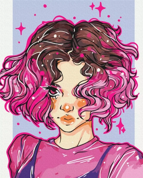 Картина за номерами Яскраві локони @nila_art_art 40x50 Brushme