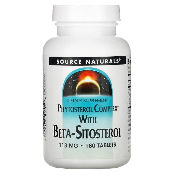 Комплекс фитостеролов с бета ситостеролом Source Naturals (Phytosterol) 113 мг 180 таблеток