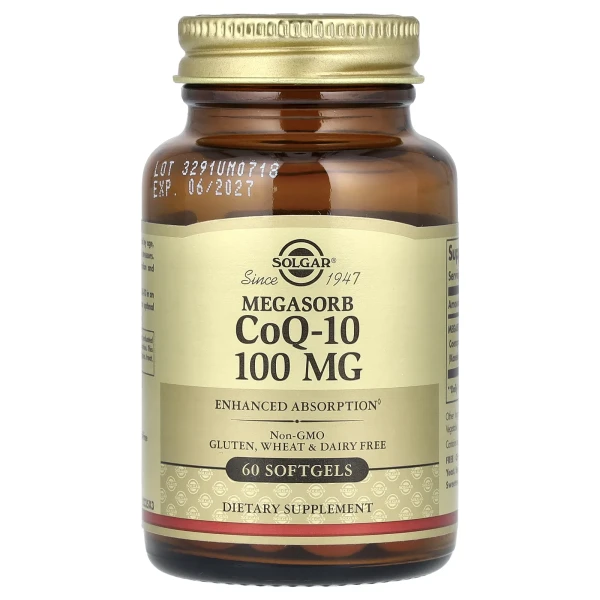 Коензим Q10 Solgar (Megasorb CoQ-10) 100 мг 60 капсул