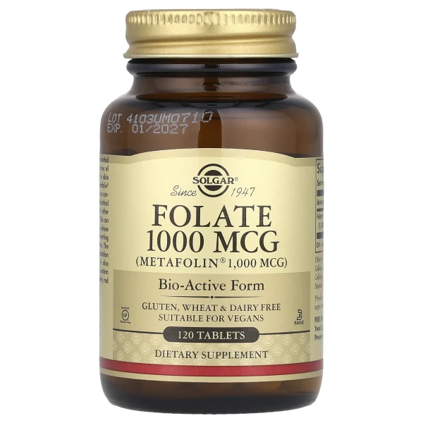 Фолат Solgar (Folate) 1000 мкг 120 таблеток