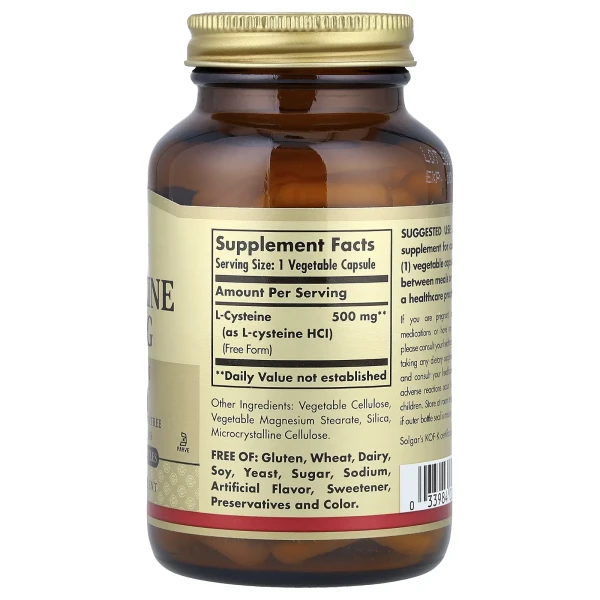 L-цистеїн Solgar (L-Cysteine) 500 мг 90 капсул
