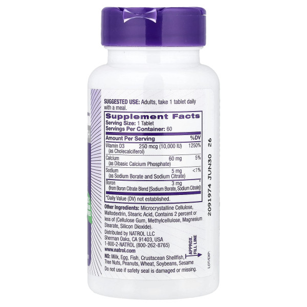 Витамин D3 Natrol (Vitamin D3) 10000 МЕ 60 таблеток
