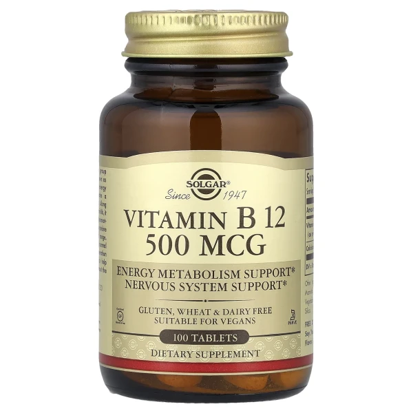 Вітамін В12 Solgar (Vitamin B12) 500 мкг 100 таблеток