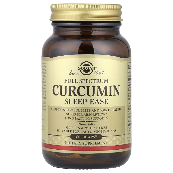 Куркумін повного спектру – нормалізація сну Solgar (Curcumin Sleep easy) 60 капсул