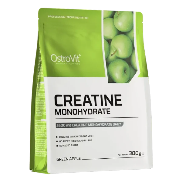 Креатин моногідрат Ostrovit Creatine Monohydrate зелене яблуко 300 г