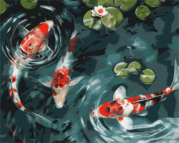 Картина за номерами Коропи кої 40x50 Brushme