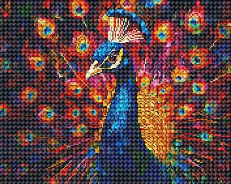 Алмазна мозаїка Павич 40x50 Brushme