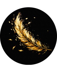 Картина за номерами кругла Пір'я (Розмір L) 40 х 40 Brushme