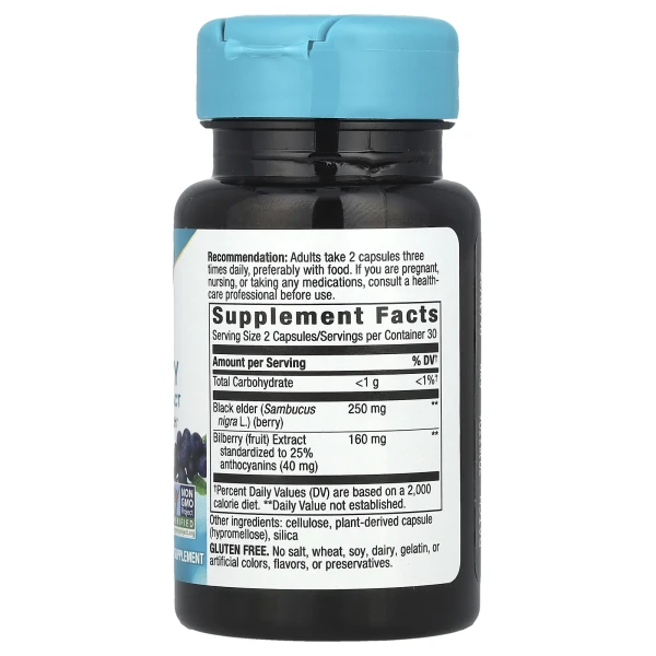 Екстракт чорниці преміальної якості Nature's Way (Bilberry) 60 веганських капсул
