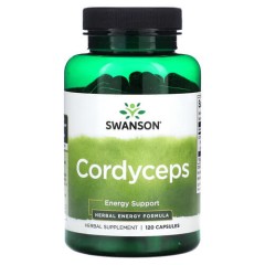Кордицепс 600 мг Swanson (Cordyceps) 120 капсул