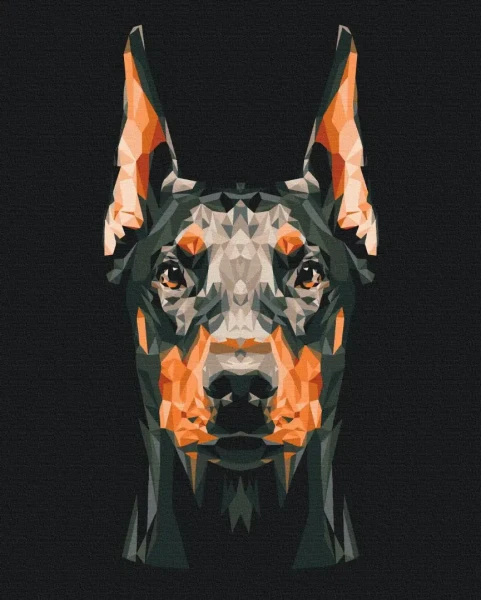 Картина по номерам Доберман Brushme 48x60