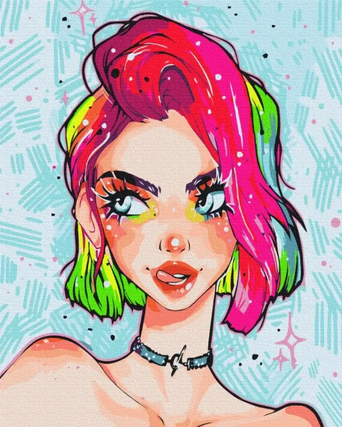 Картина за номерами Леді грандж @nila_art_art  Brushme 48x60