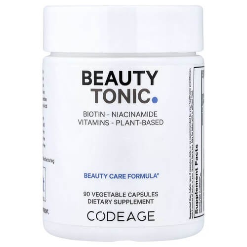 Витамины для кожи, волос, ногтей Codeage (Beauty Tonic) 90 растительных капсул
