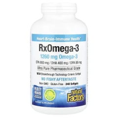 Омега-3 Natural Factors (Rx Omega-3) 630 мг 240 капсул