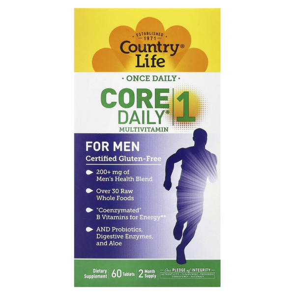 Вітаміни для чоловіків Country Life (Core Daily-1 Multivitamins for men) 60 таблеток