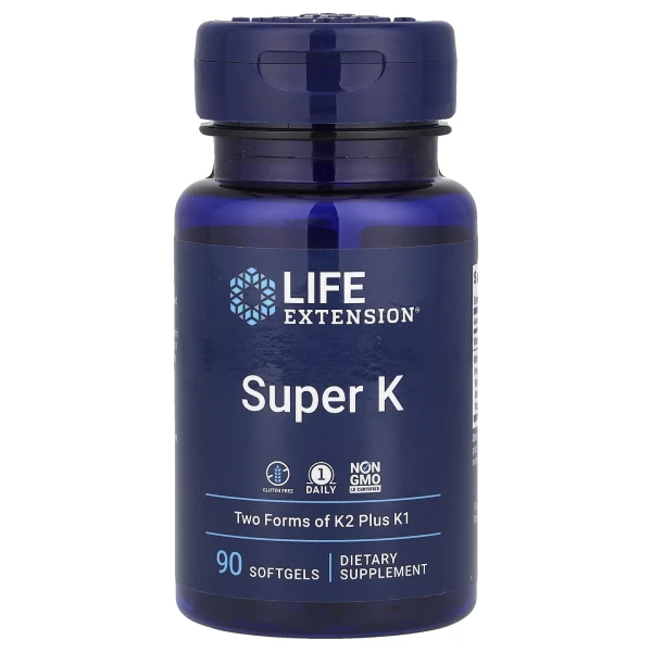 Комплекс вітамінів К і К2 Life Extension (Super K with advanced K2) 2600 мкг 90 капсул