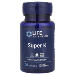 Комплекс вітамінів К і К2 Life Extension (Super K with advanced K2) 2600 мкг 90 капсул