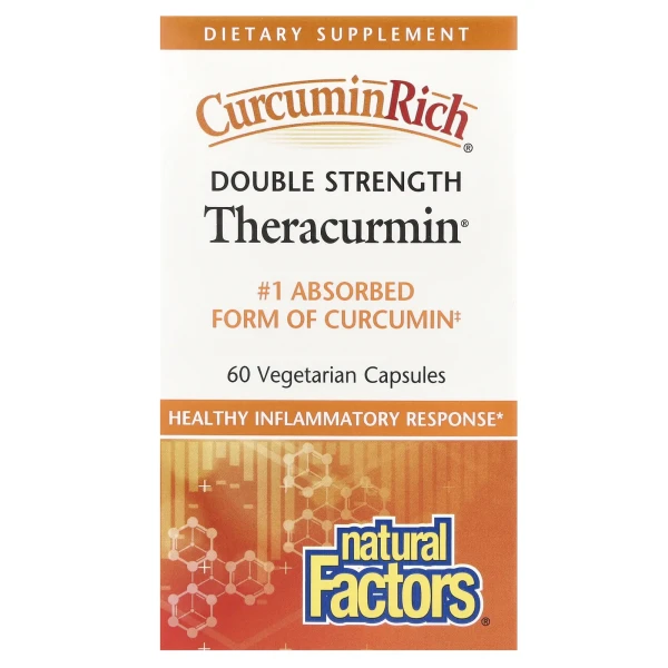 Куркумин двойной силы Natural Factors (Double Strength Theracurmin) 60 мг 60 капсул