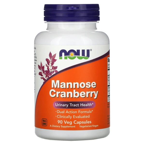 Манноза журавлина Now Foods (Mannose Cranberry) 90 капсул