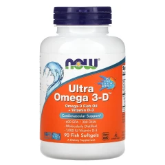 Омега 3-Д Ультра Now Foods (Ultra Omega 3-D) 90 капсул