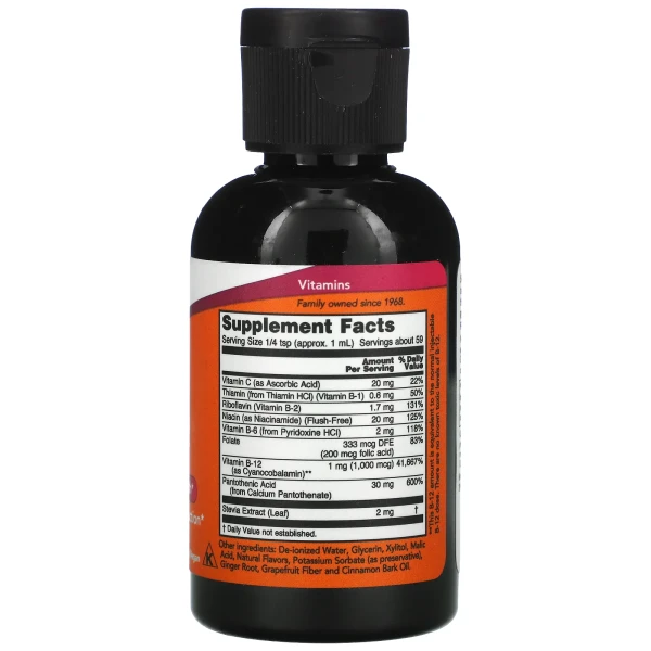 Жидкий комплекс B-12 Now Foods (Liquid B-12, B-Complex) 59 мл жидкости