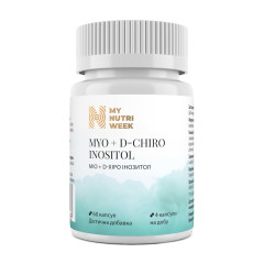 Міо + D-хіро інозитол, Myo + D-Chiro Inositol, My Nutri Week, 60 капсул
