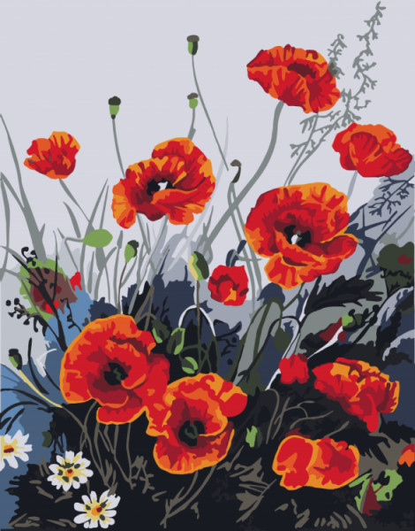 Картина за номерами Барвисті маки 40x50 см Art Craft