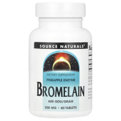 Бромелайн Source Naturals (Bromelain) 600 ГДУ/грам 500 мг 60 таблеток