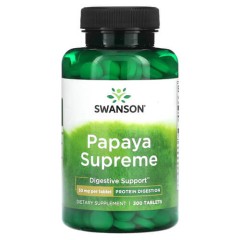 Папая супремум 50 мг Swanson (Papaya Supreme) 300 таблеток