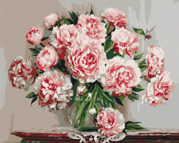 Картина за номерами Садові піони  Brushme 48x60