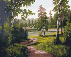 Картина за номерами Березова долина  Brushme 48x60